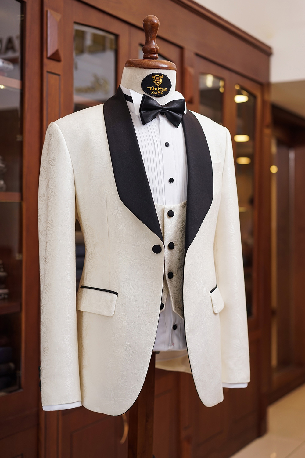 White Jacquard Tuxedo
